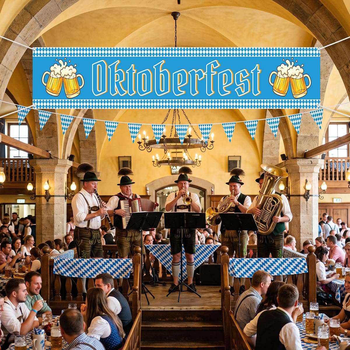 Oktoberfest Decorations for Party Banner Supplies Octoberfest Fence Decor