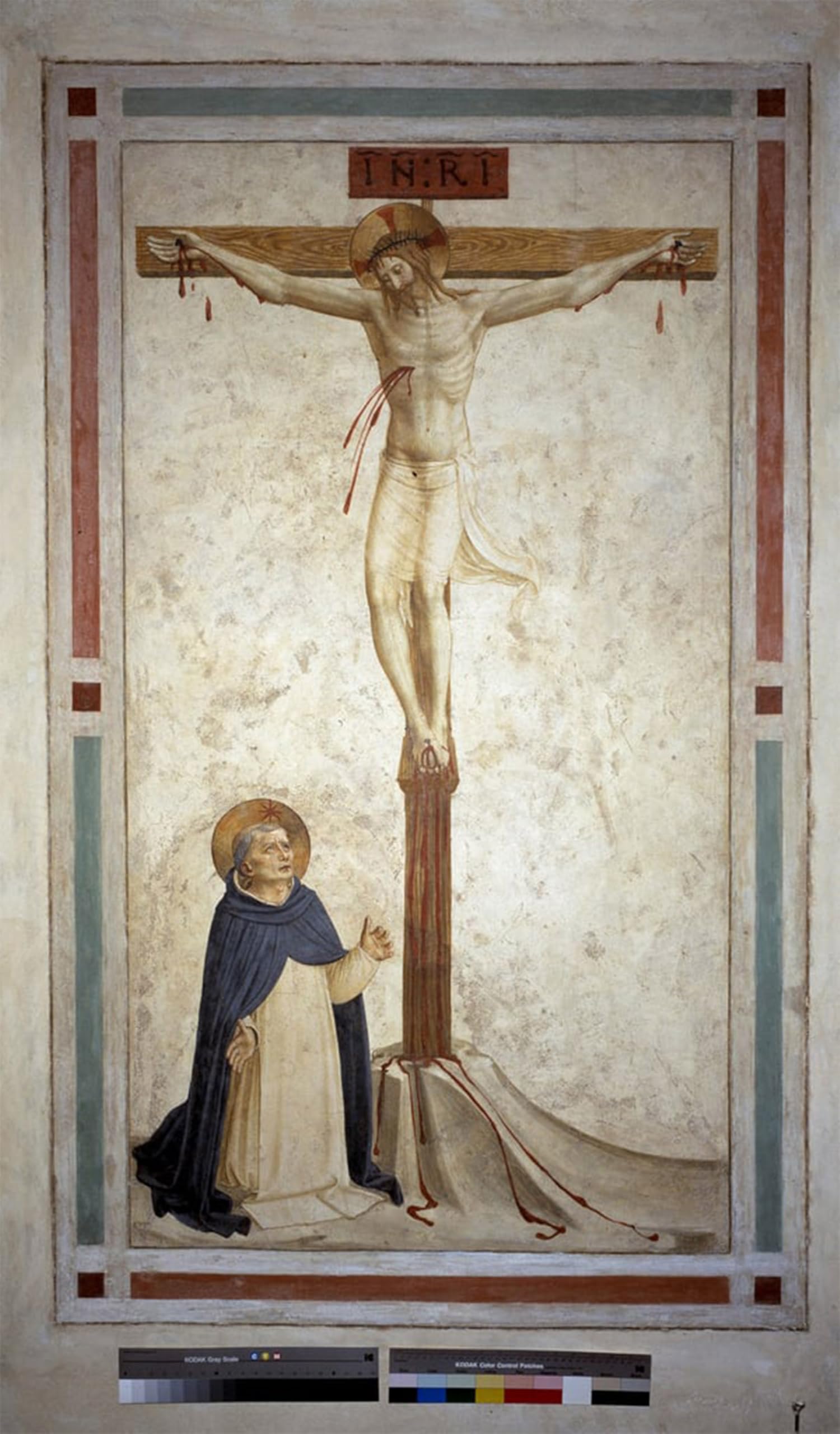 ARTXLXXBN Famous Painting Canvas Artwork Graffiti Print Crucifixion Avec Saint Inscription by Fra Angelico Portrait Canvas Image for Home Decor 60x90cm