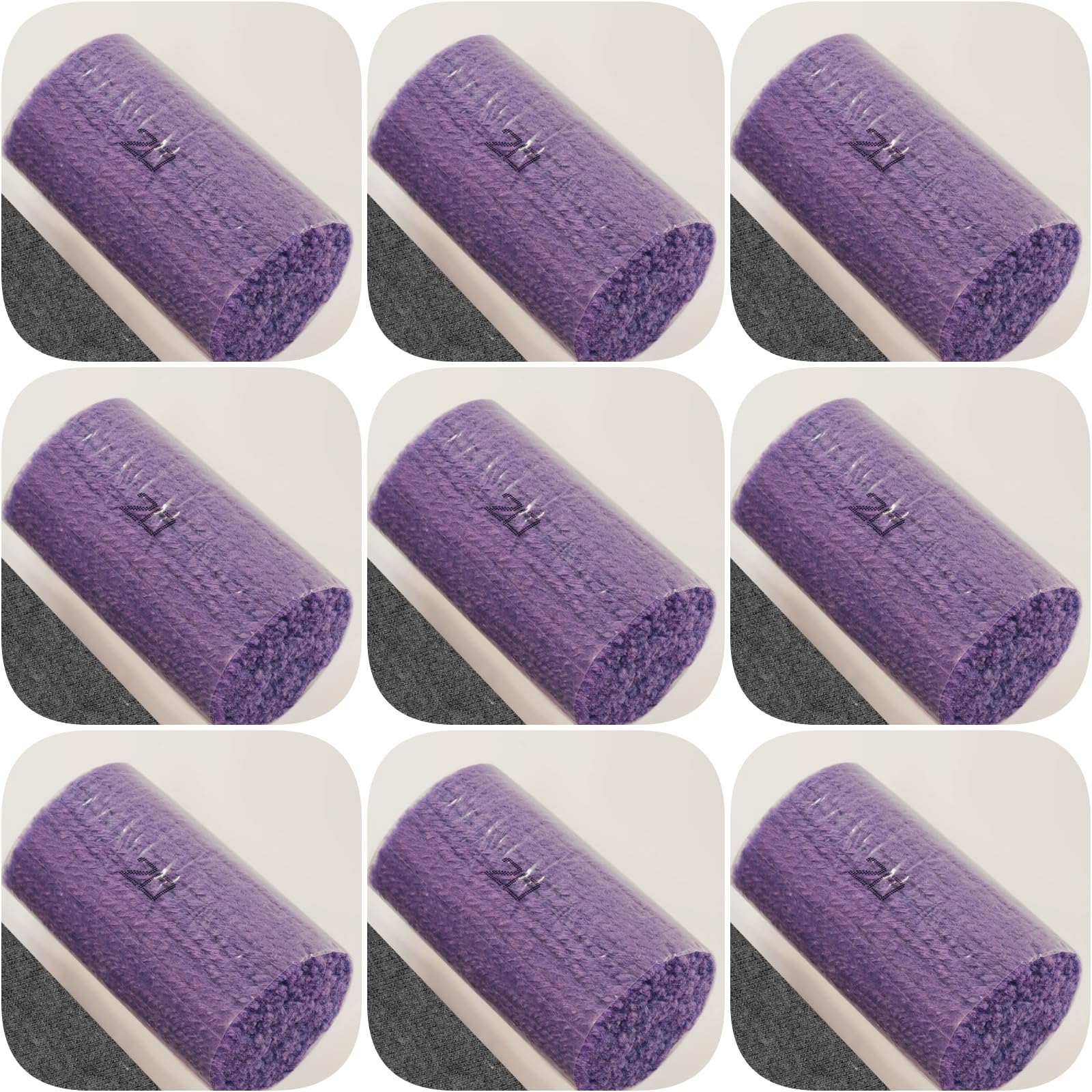 Yglnden 10 Bundles Latch Hook Kit Colorful Yarn Bundles Cut Rug DIY Latch Hook Yarn for Handmake Craft Sewing Knitting for Adults (10 Bundles# Purple A)