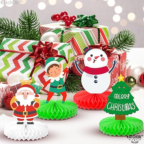 Miniatura 8 de KatchOn, Centro de mesa de suéter feo para decoraciones de Navidad, paquete de 9, decoraciones de fiesta de suéter feo, centros de mesa de fiesta de