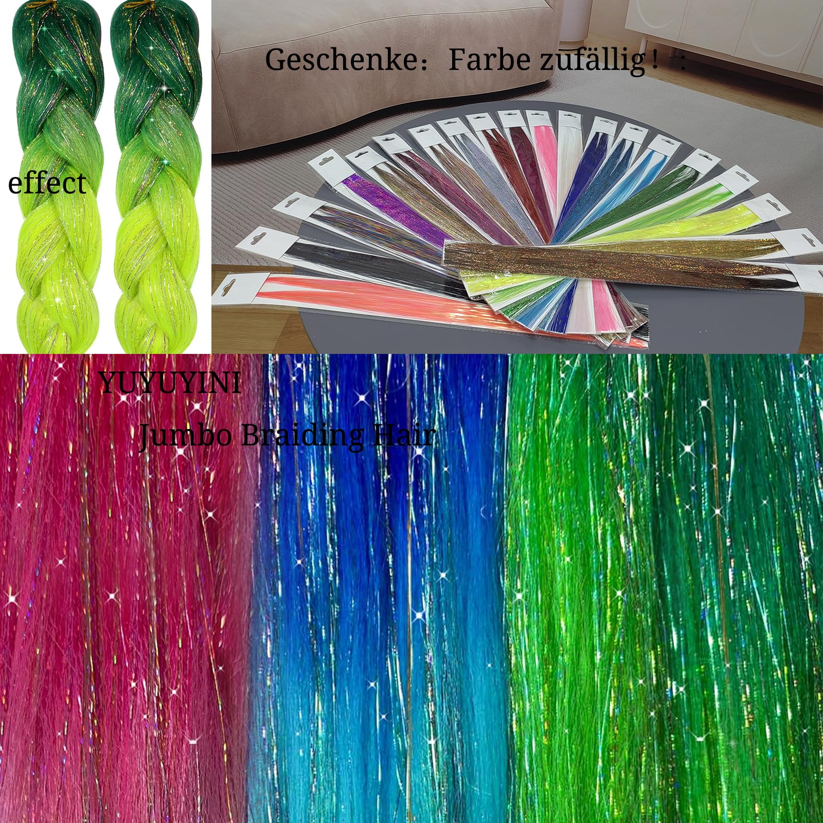 Trecce africane crochet Twist Braid Hair,Confezione da 3 extension di capelli sintetici da 24 pollici colore da intrecciare stile afro per donne (biondo 613#)