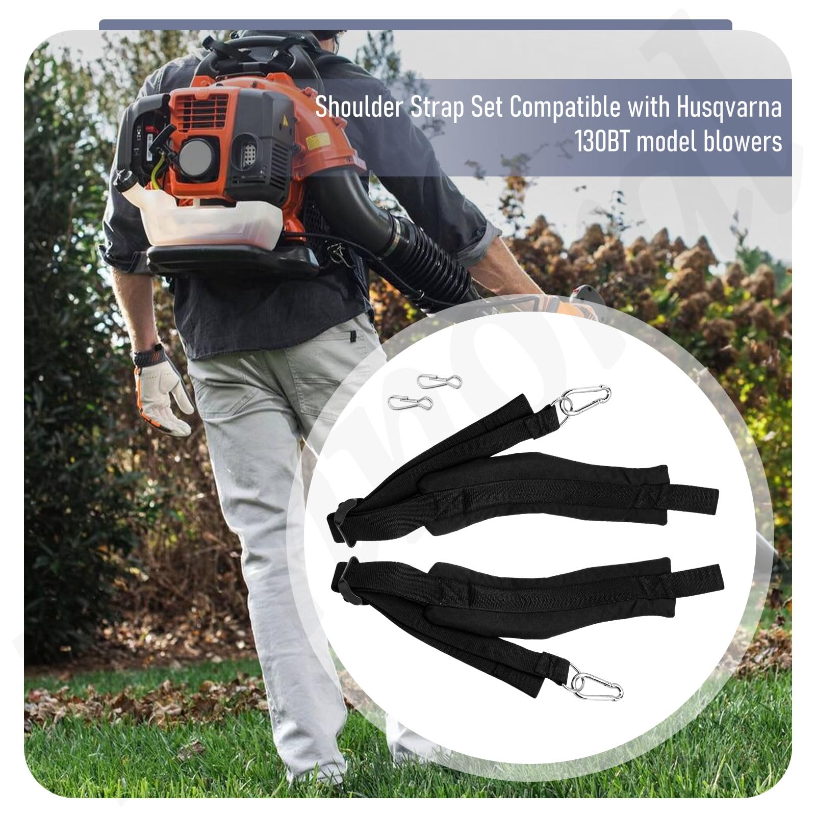 Fennoral 585149801 y 585149701 - Juego de correas de hombro compatibles con sopladores Husqvarna 130BT modelo