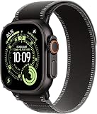 Apple Watch Ultra 3 [GPS + Cellular 49mm] Running and Multisport Smartwatch with Black Titanium Case and Black Charcoal Trail Buckle - Satellite Communications, Health and Activity Tracking - 1