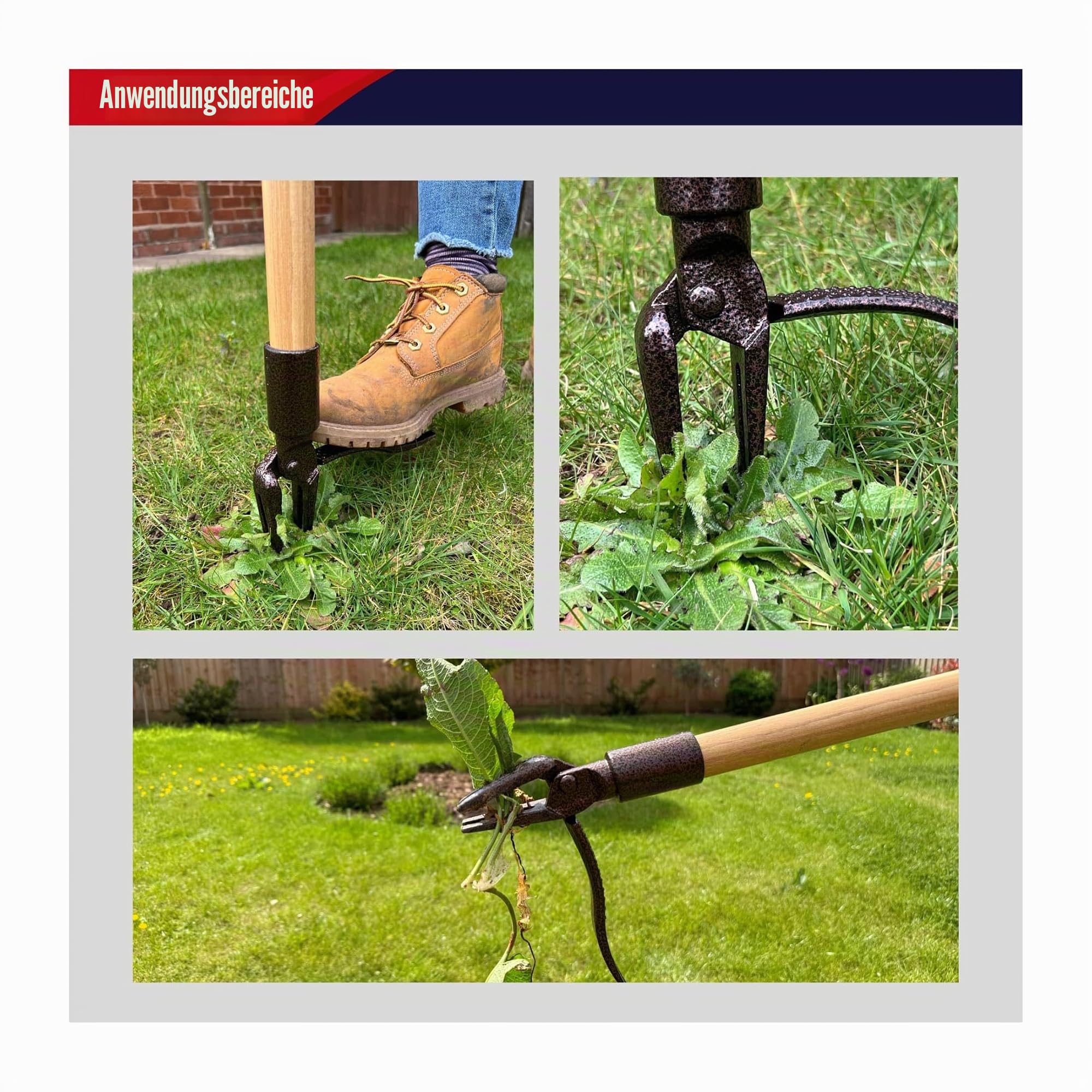 Spear & Jackson 4124NB Traditioneller Unkrautstecher – Ergonomischer Langstiel (42") – Stehender Garten-Unkrautentferner – Unkraut mühelos ausreißen