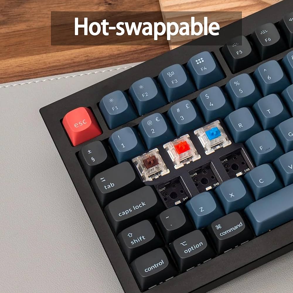 Keychron Q1 HE QMK Rapid Trigger Wireless Custom Mechanical Keyboard, 2.4 GHz/Bluetooth/Wired 75% Hot-Swappable Programmable RGB Gateron Double-Rail Magnetic Switches For Mac Windows, Shell White