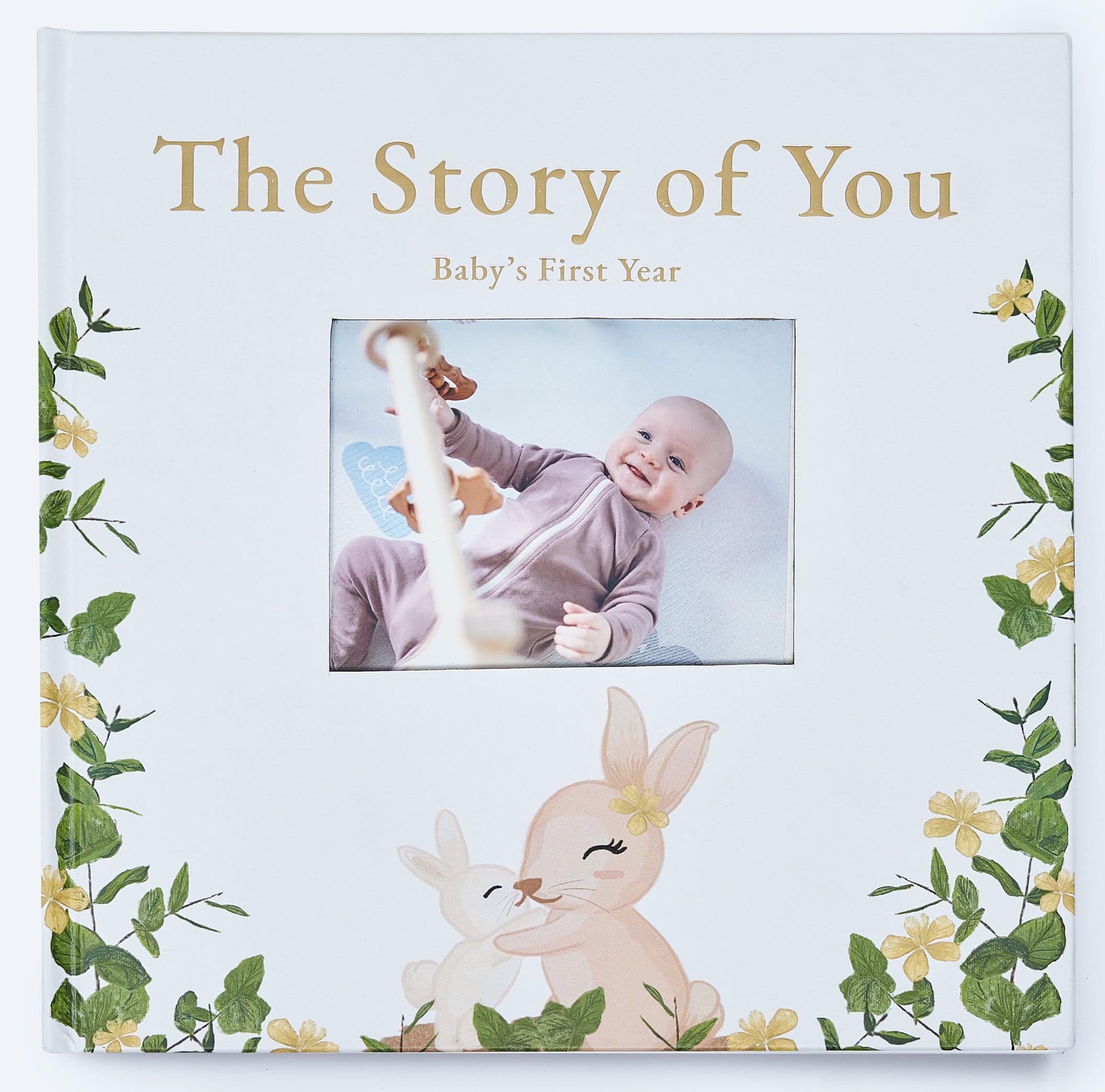 Space for Baby Photo on The Cover Baby Book, Baby Book Keepsake Set of 24 Stickers for Important Dates, 60 Pages Baby Memory Book, Baby Photo Albums, Baby First Year Book, Baby Keepsake Book