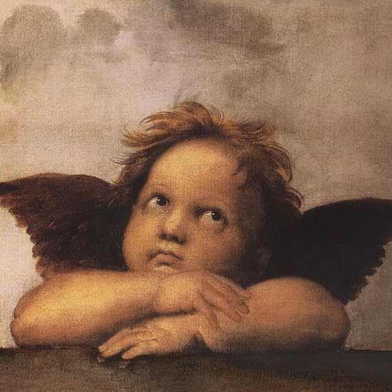 Art Two Angels Cherubs by Raphael Poster Print Oil Painting Wall Decor