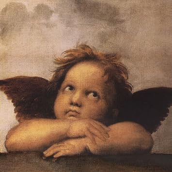 Art Two Angels Cherubs by Raphael Poster Print Oil Painting Wall Decor