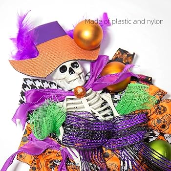 Amazon｜頭蓋骨海賊ハロウィンリース 玄関ドア用 - 屋内屋外吊り