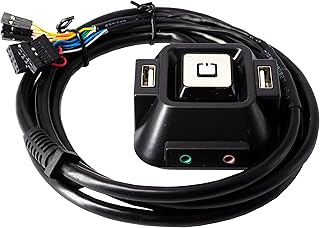 Reset HDD Button Switch + Dual USB Ports + Power Button + Audio Ports for Desktop Computer Case