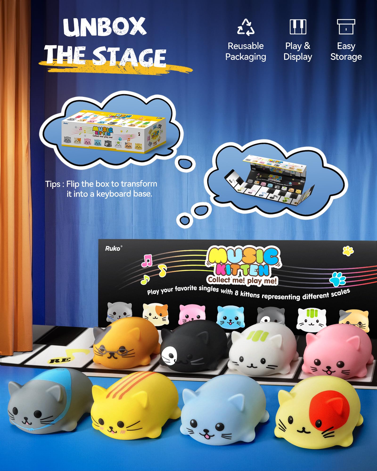 Amazon.com: Ruko 1701 Musical Cats Piano and 6088 Pink Robot Toys