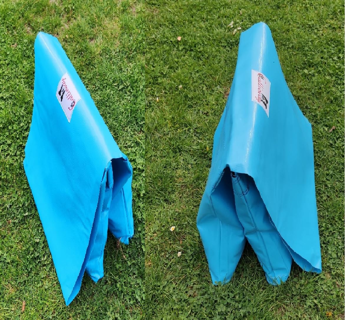Doble ración sacos túnel Callieway® – 2 alforjas para tunéles agility en cyan
