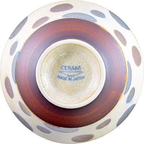 Miniatura 10 de Mino Ware Cuenco de arroz japonés, sopa de fideos de arroz Ramen Sarada Pasta, PAIKAJI Warp Chawan, 5.0 pulgadas, juego de 2