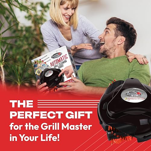 Miniatura 5 de Grillbot Robot automático de limpieza de parrilla con cepillos de nailon, limpiador de parrilla de barbacoa, cepillo de parrilla, raspador de