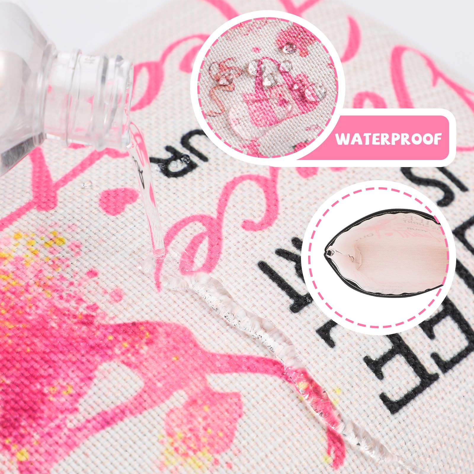 Silkfly 12 Stück Tanz-Make-up-Tasche, Ballett-Kosmetiktasche, Ballettliebhaber, Geschenk, Weihnachten, Tanzparty, Gastgeschenke, Tutu-Zubehör, tragbare Kulturbeutel mit Reißverschluss für Frauen