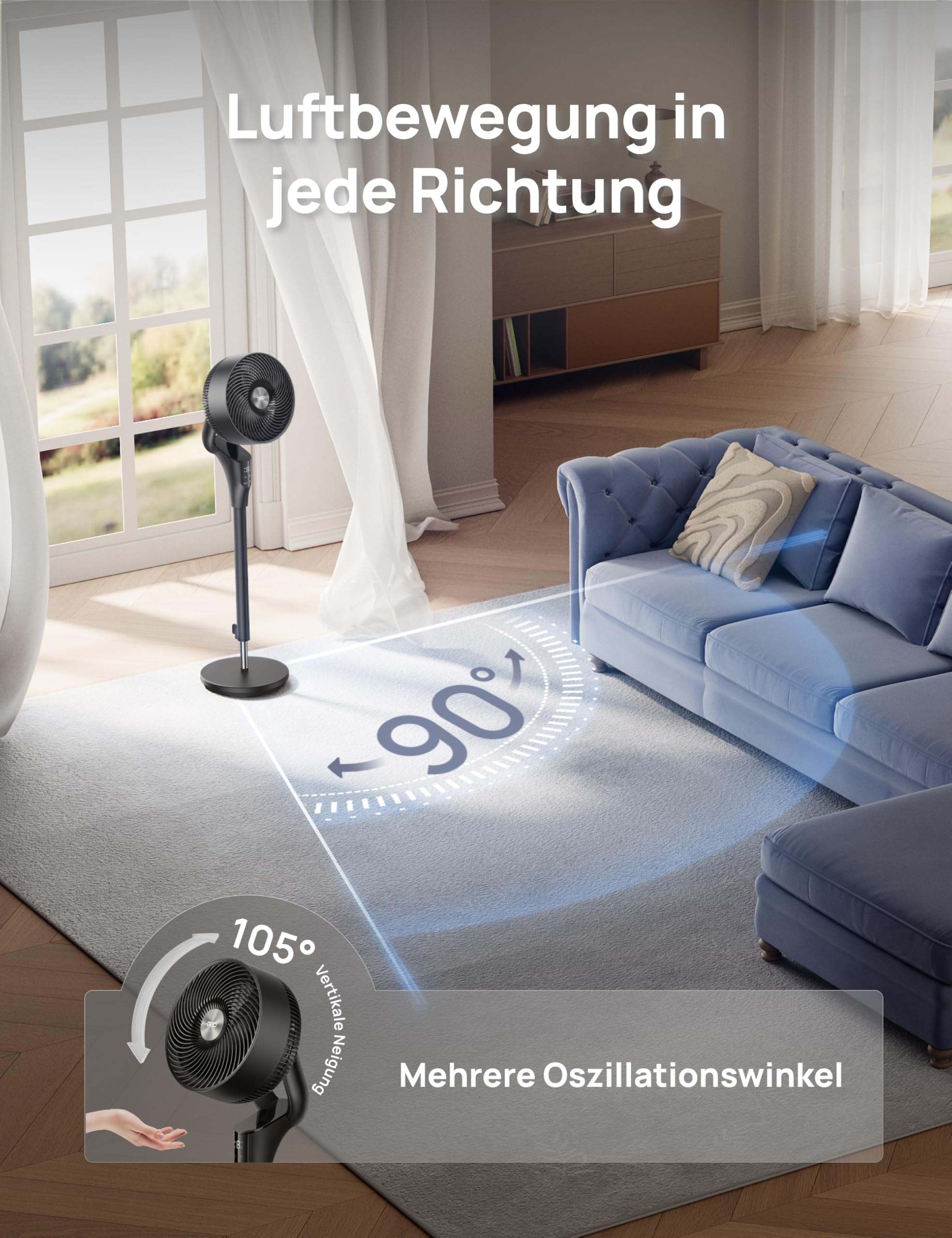 Dreo Leiser Standventilator für Schlafzimmer [Verbessert] – Bild 5