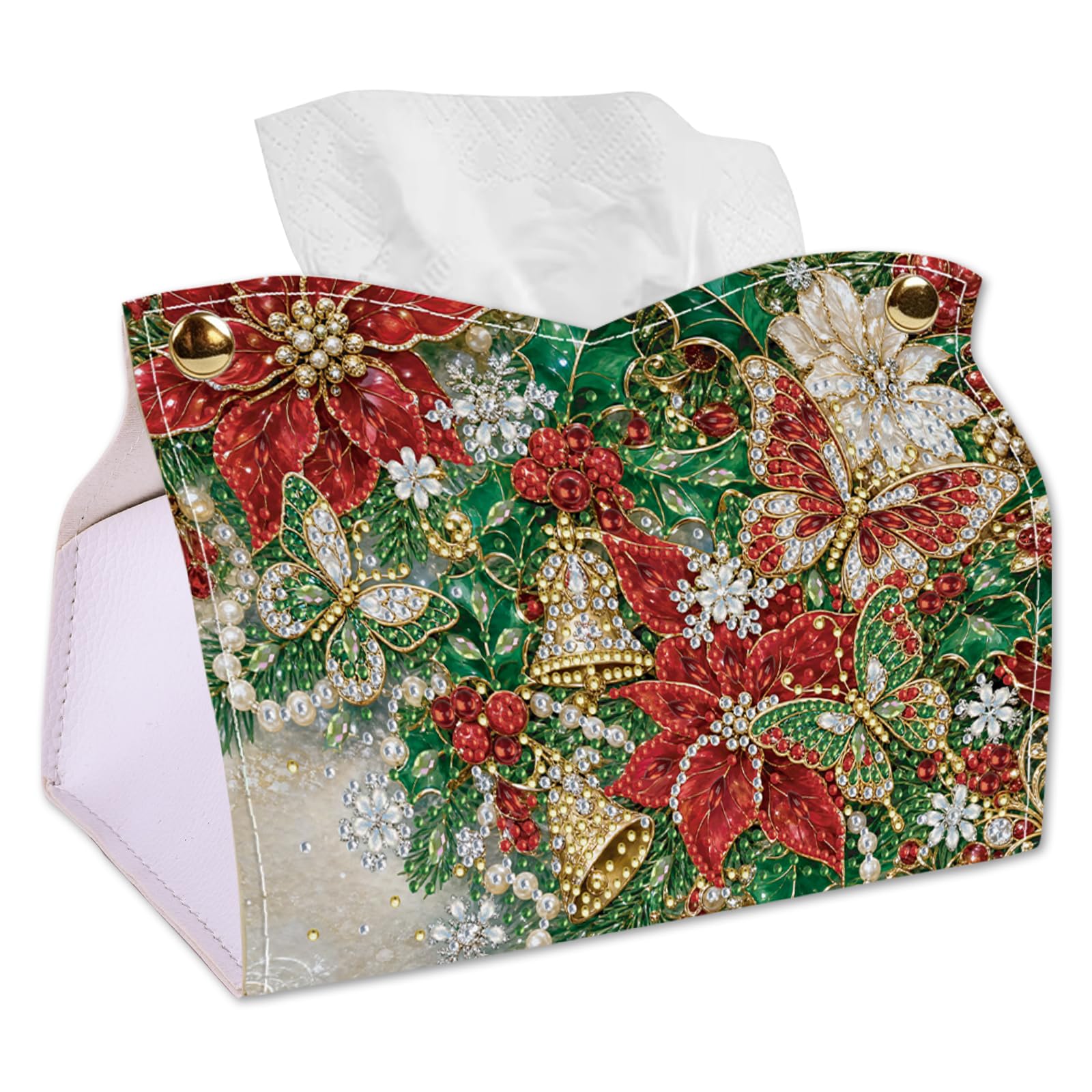 POETRYDRAW Christmas Poinsettia Butterfly 24cm DIY Diamond Art Painting