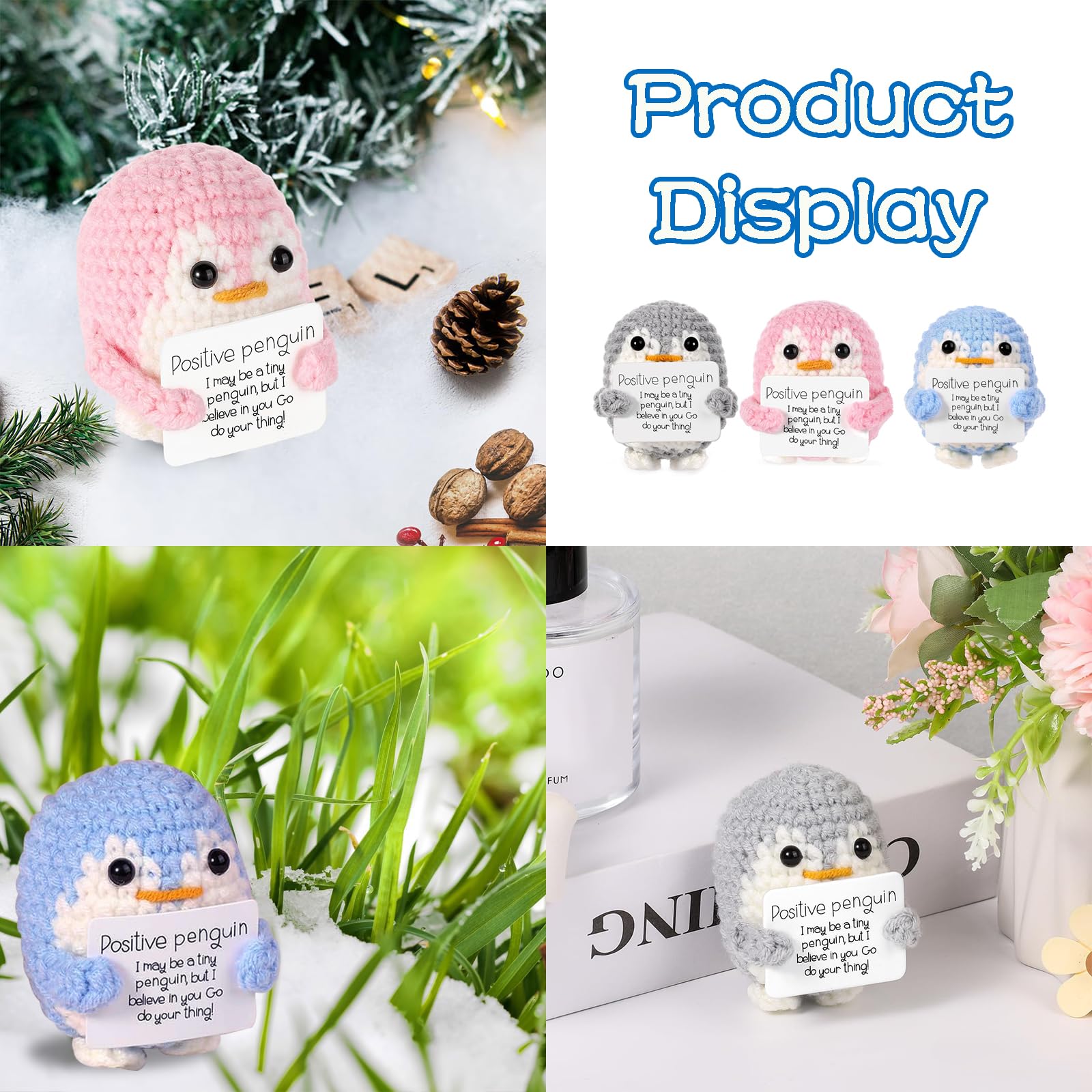 3 PCS Positive Penguin, Positive Potato, Positive Gifts, Mini Funny Positive Penguin - Image 4
