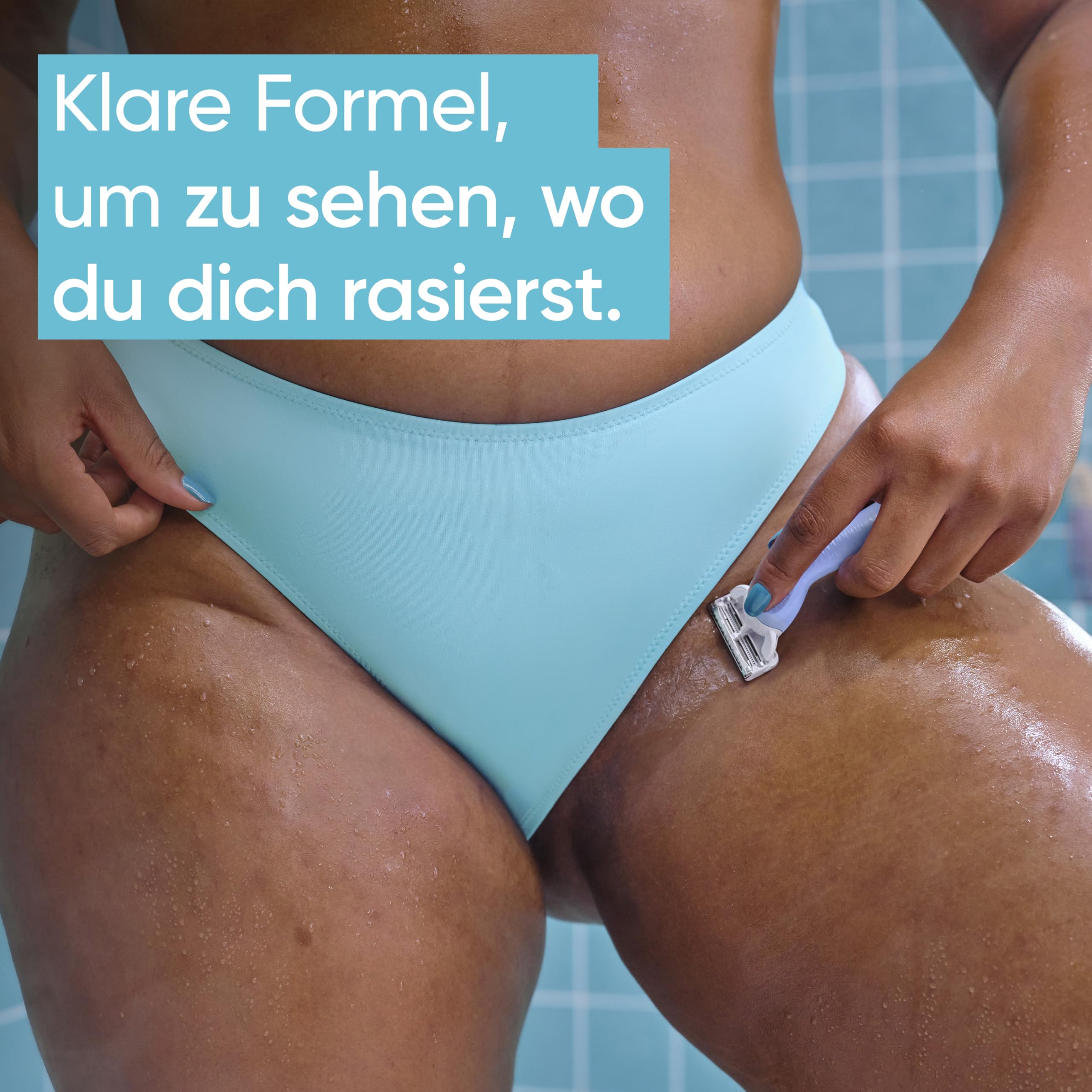Gillette Venus für den Intimbereich Rasierapparat mit 2 Klingen + Satin Care Intimpflege Produkte + Duschhänger