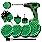 Drill Brush Attachment Set, 7 Pack 1/4in Power Scrubber Brush + Extend Long Rod, Multi-Purpose Brush Drill Attachment, Power Cleaning Scrub Brush for Bathroom, Tub, Tile(Green)