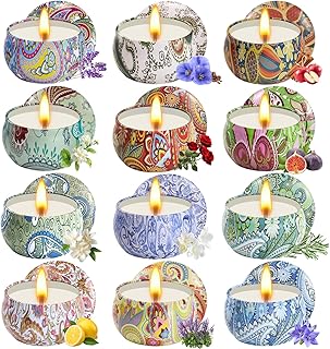 Scented Candles Gifts for Women, 12 Pack Natural Soy Candles for Home Scented, Aromatherapy Candle Set Gift for Women, Men, Friends Birthday, Anniversary