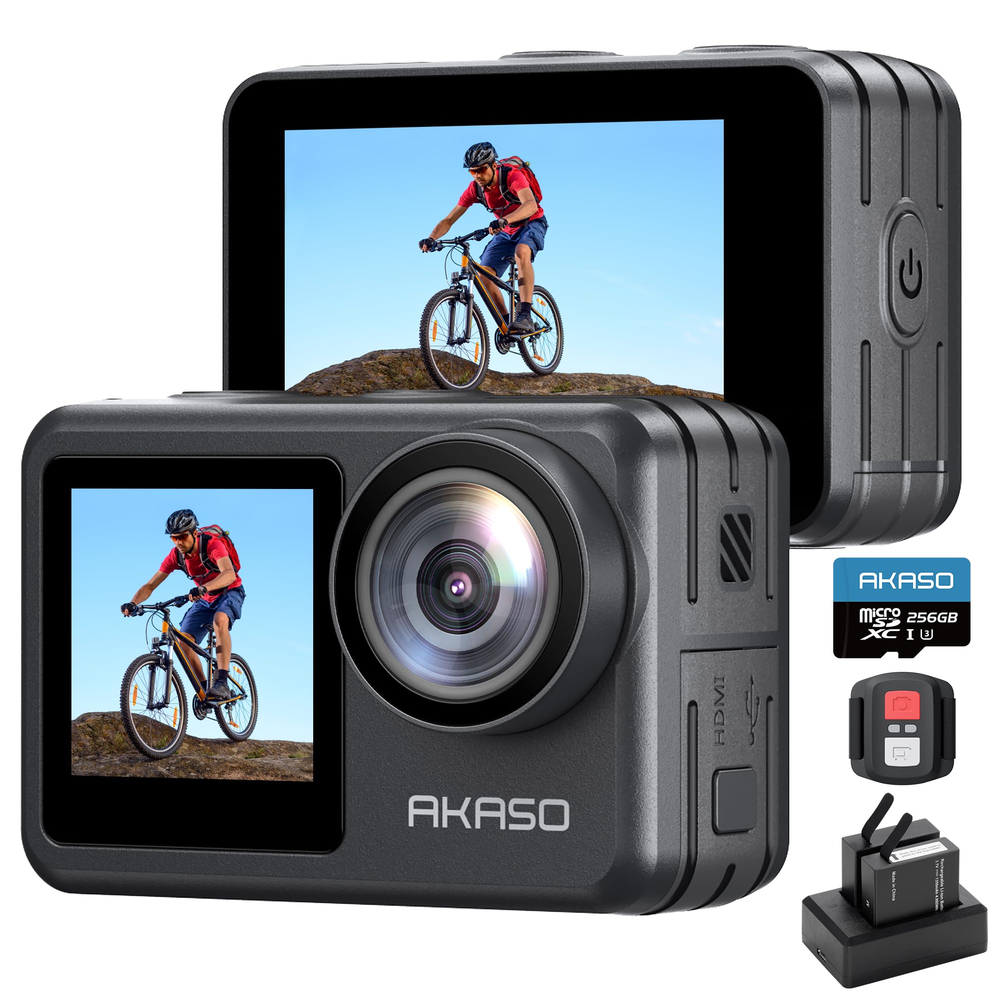 Amazon | AKASO Brave 7 LE アクションカメラ 4K 20MP 256GBメモリ 