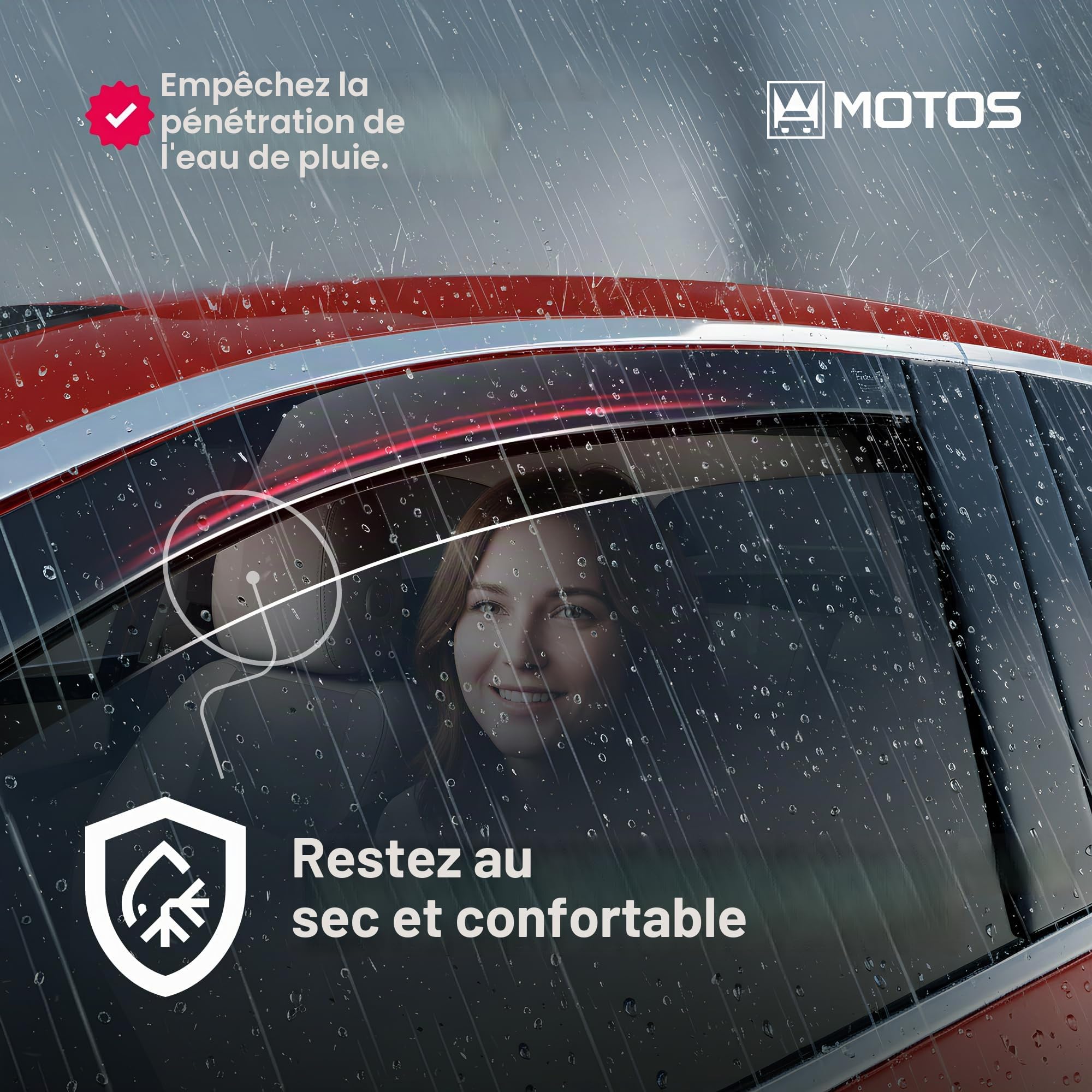 MOTOS Deflecteur vitre voiture pour Citroen JUMPY III depuis 2016 Déflecteurs d'air élégants avec installation facile, Réduction du bruit et des turbulences, Déflecteurs de fenêtre latérale robustes e
