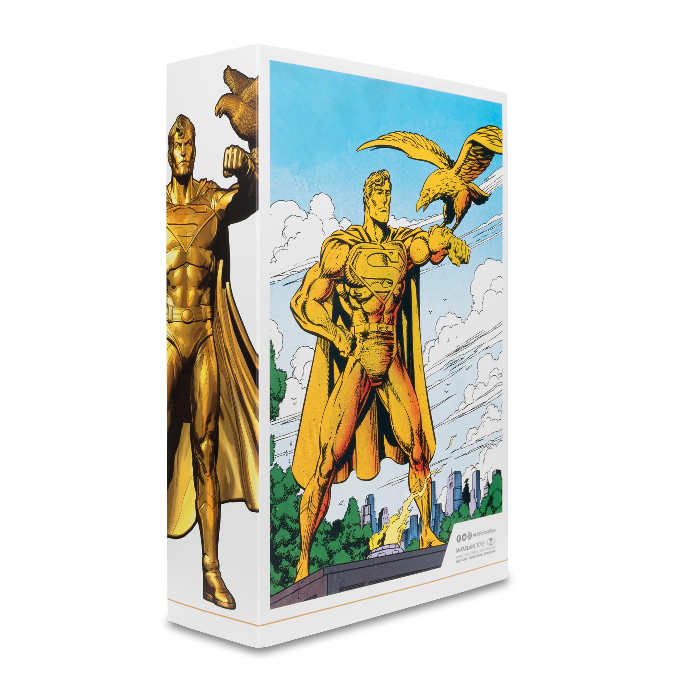 McFarlane DC Multiverse Actionfigur Superman (Centennial Park Tribute Statue) Gold Label 18 cm | DC Multiverse 17,8 cm Actionfigur Exclusive - Superman (Centennial Park Tribute Statue) Gold Label