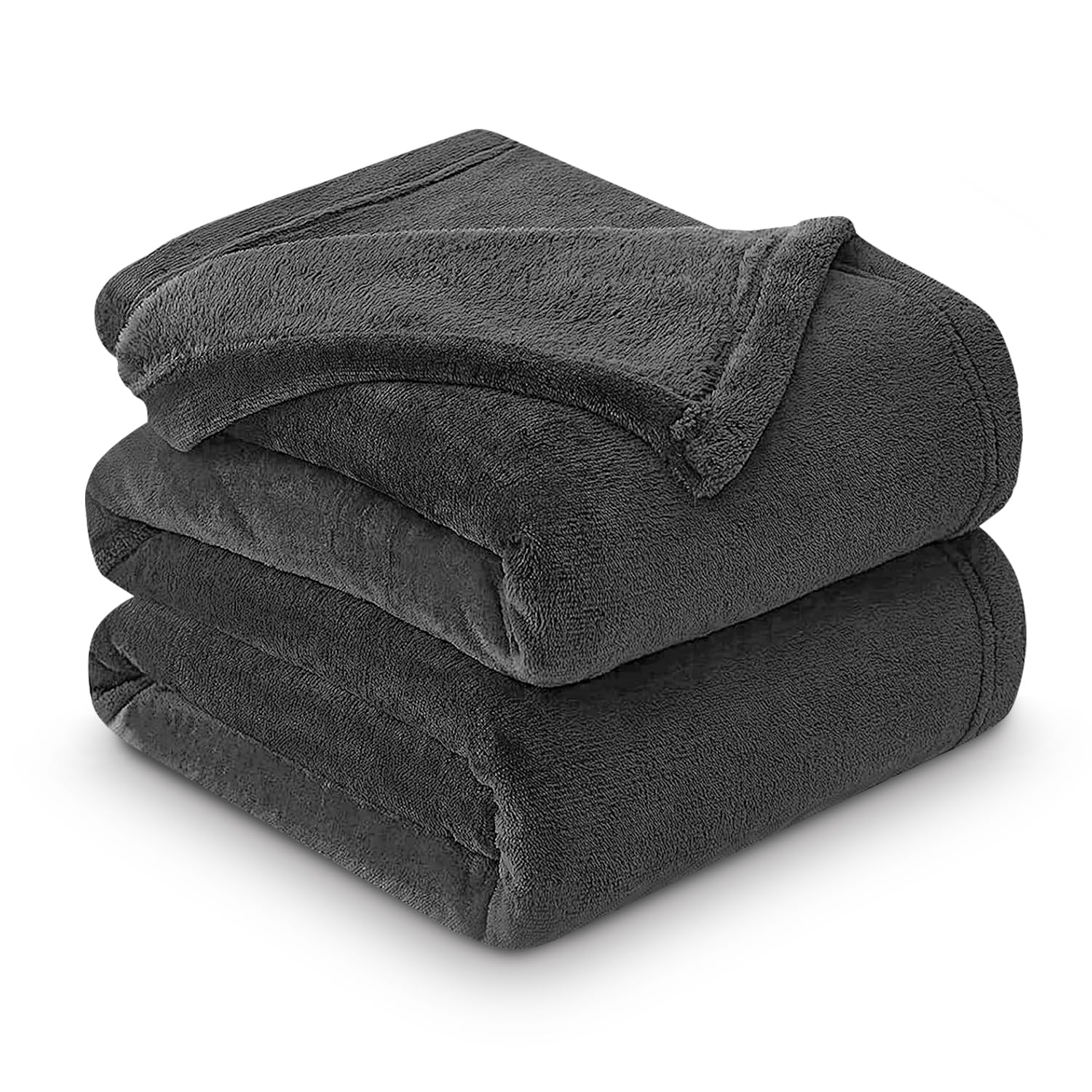 GC GAVENO CAVAILIA Luxurious Fleece Mink Blanket, Warm & Thermal Blankets Throws, Cuddly Throws For Sofas, Charcoal, 200X240 Cm