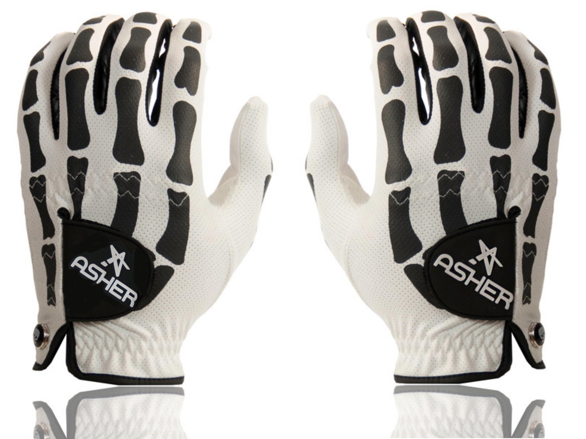 Asher Death Grip White Gants Homme – Paire de gants (Bike, Vélo Gants, voiture, Golf Gants) Blanc Blanc S (7-7.5)