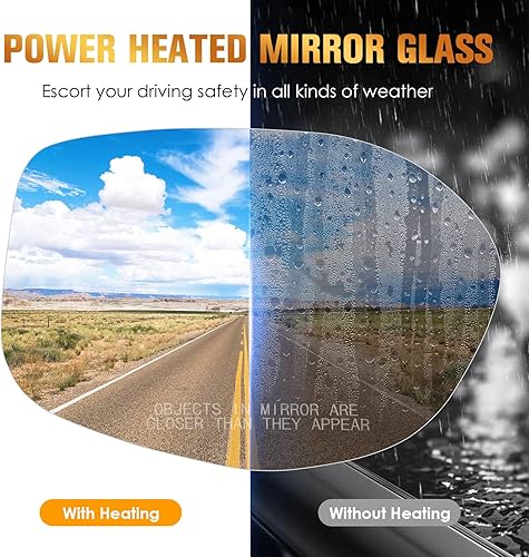 Miniatura 3 de Espejo calefactable del lado derecho del pasajero para Honda Odyssey 2014 2015 2016 2017 Reemplazo para 76203-TK8-A51 76203-TK8-A41