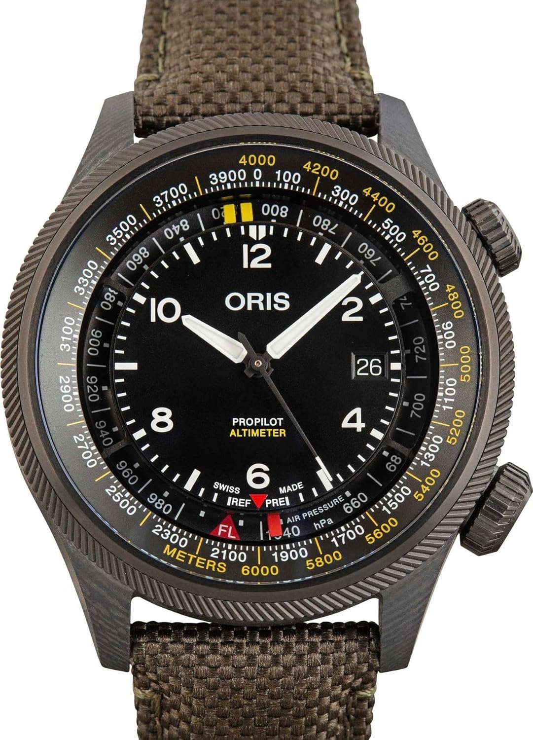 Oris ProPilot Altimeter Meter Scale Black Dial for Men –