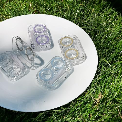 Miniatura 4 de 4 fundas para lentes de contacto, Púrpura, gris, amarillo, azul, Básico