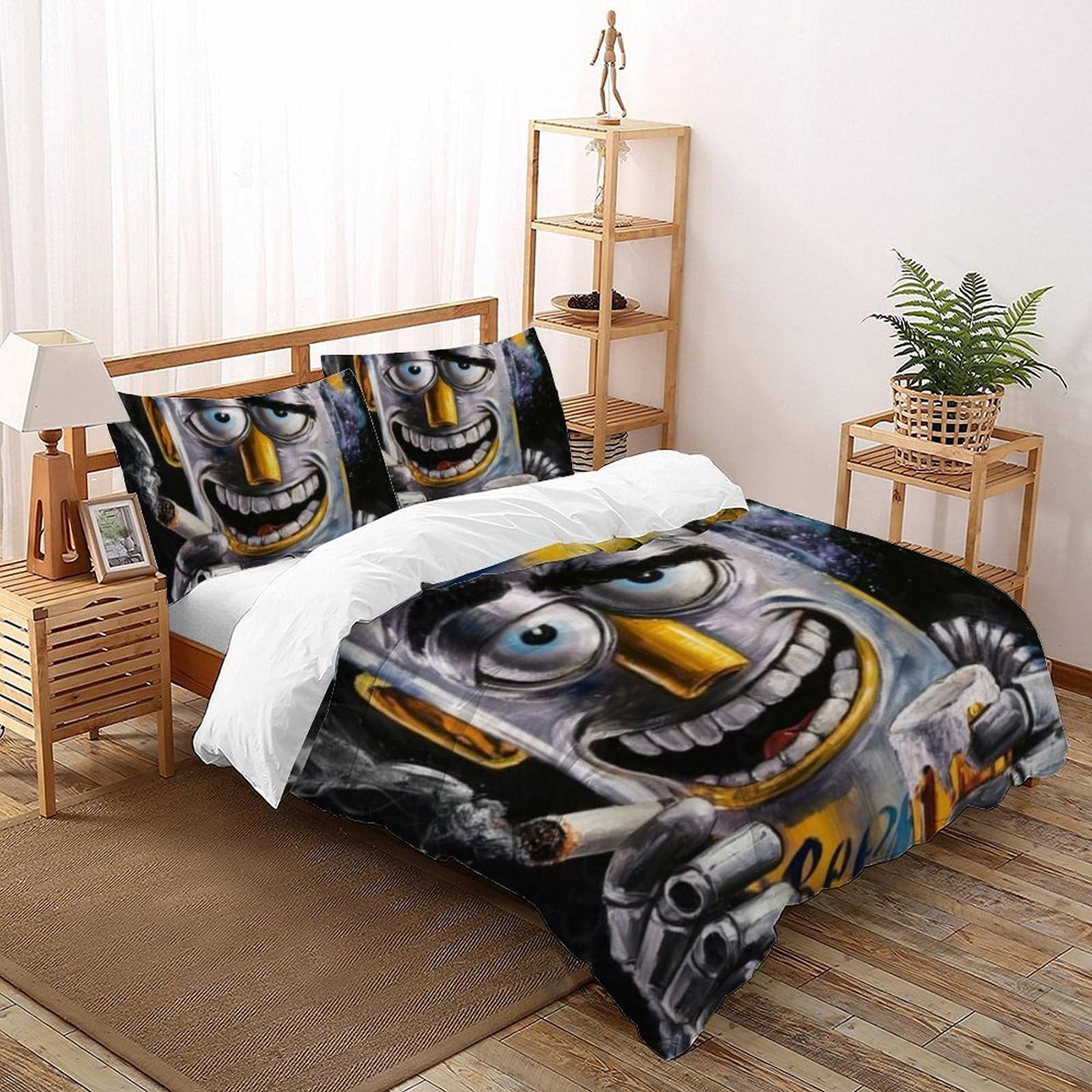 Housse de couette lit double avec fermeture éclair pour lit enfant rapide