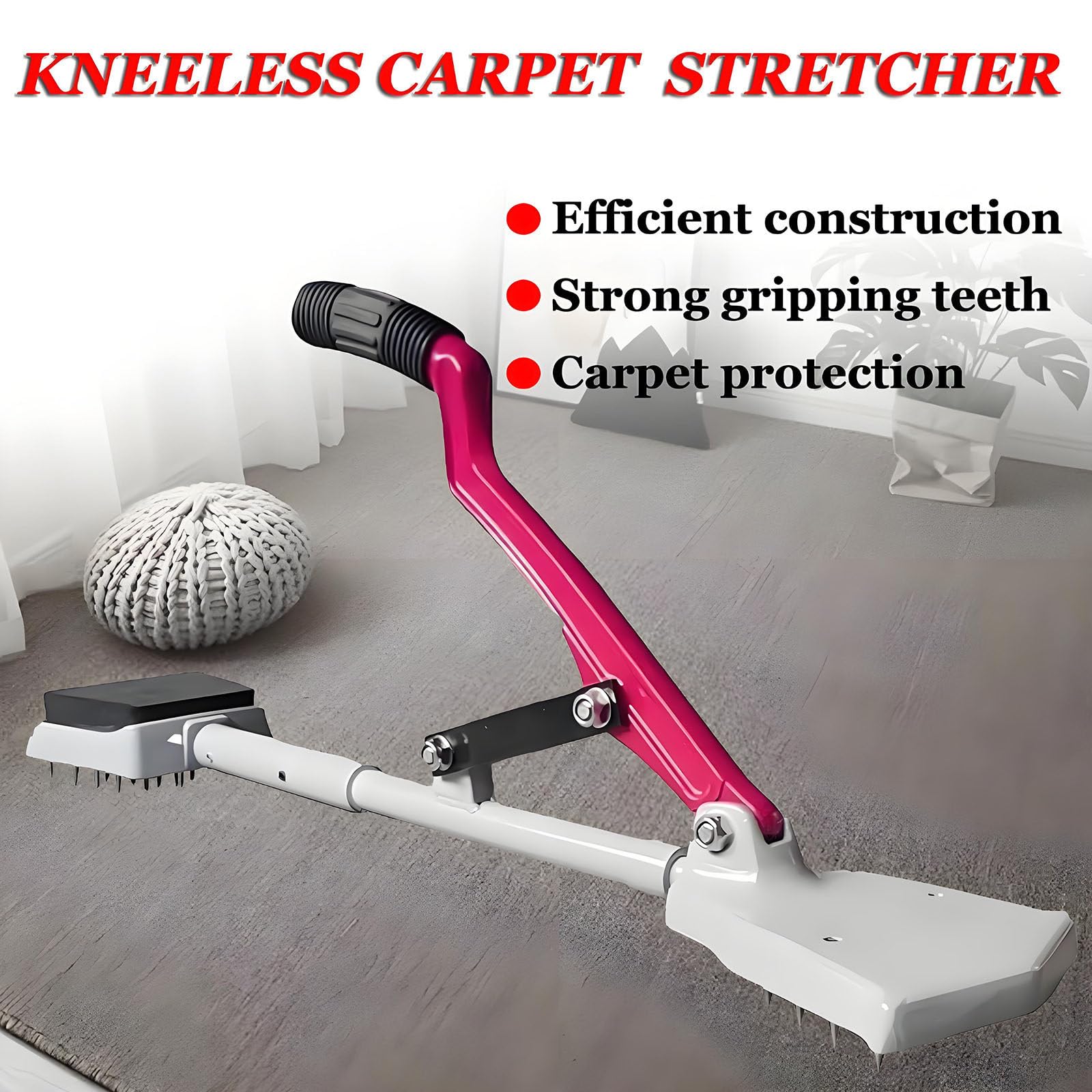 Kit de civière portable pour moquette avec genouillère pour assortir les motifs et réparer les coutures, outils d'installation de tapis