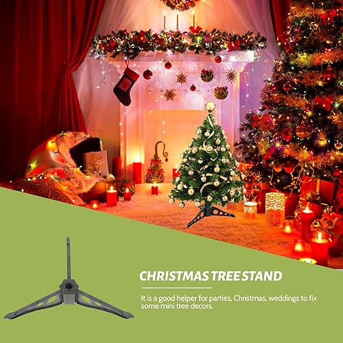 Miniatura 5 de Soporte para árbol de Navidad, 6 piezas, soporte de repuesto para árbol de Navidad artificial al aire libre, color negro