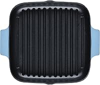 Vista 9 de KitchenAid Parrilla cuadrada de hierro fundido esmaltado y bandeja para asar, 11 pulgadas, terciopelo azul
