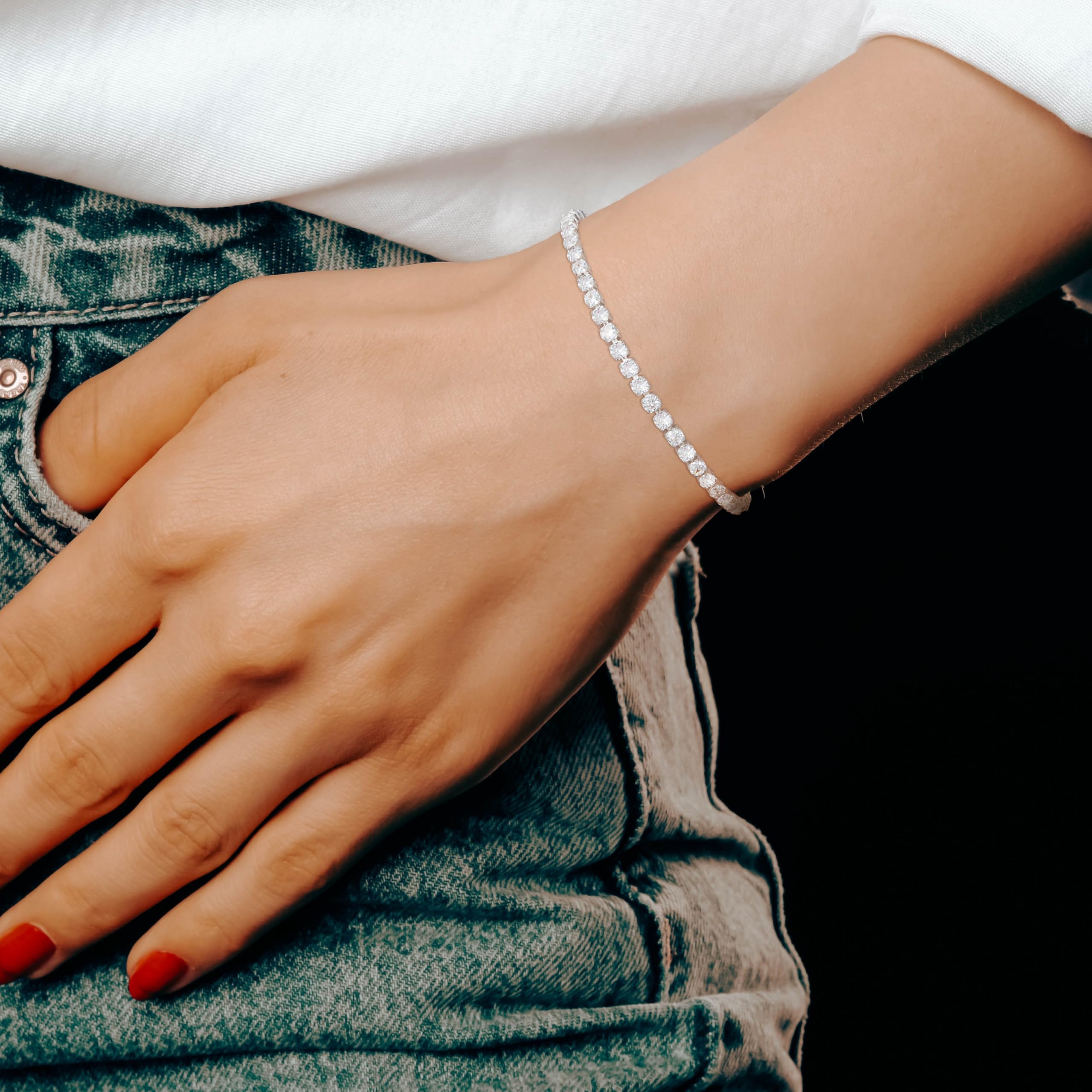 Aretas Bracciale da donna in argento Sterling 925, regolabile, regalo di compleanno, Natale, per lei, donne, fidanzate