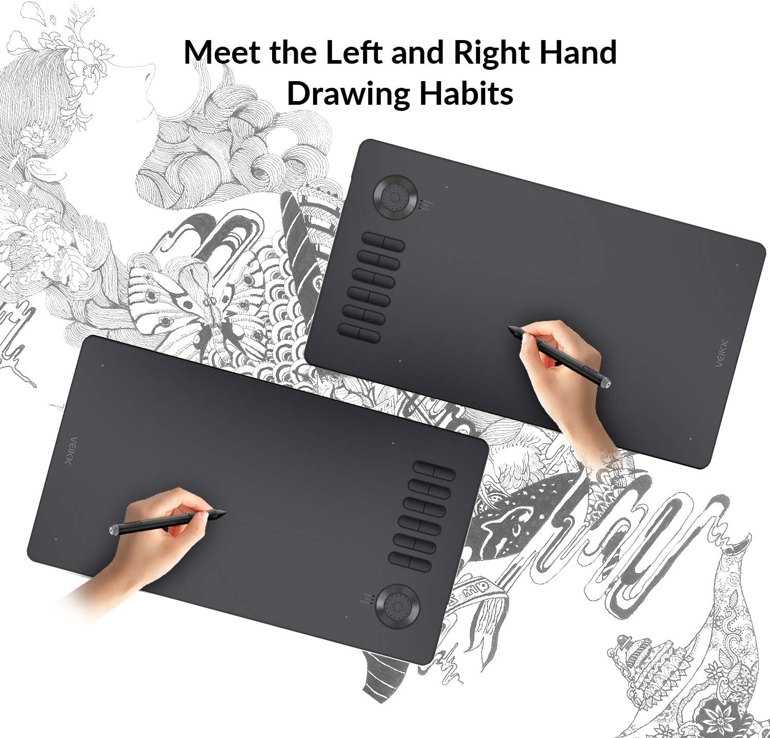 Blасk Frіdау - 80% оƒƒ VEIKK A15Pro Digital Drawing Tablet 10 x 6 Inch Graphics Tablet with 12 Shortcut Keys and 1 Quick Dial,Supports Tilt Function,for MAC, Windows, Linux and Android OS ,8192 Levels,Gray