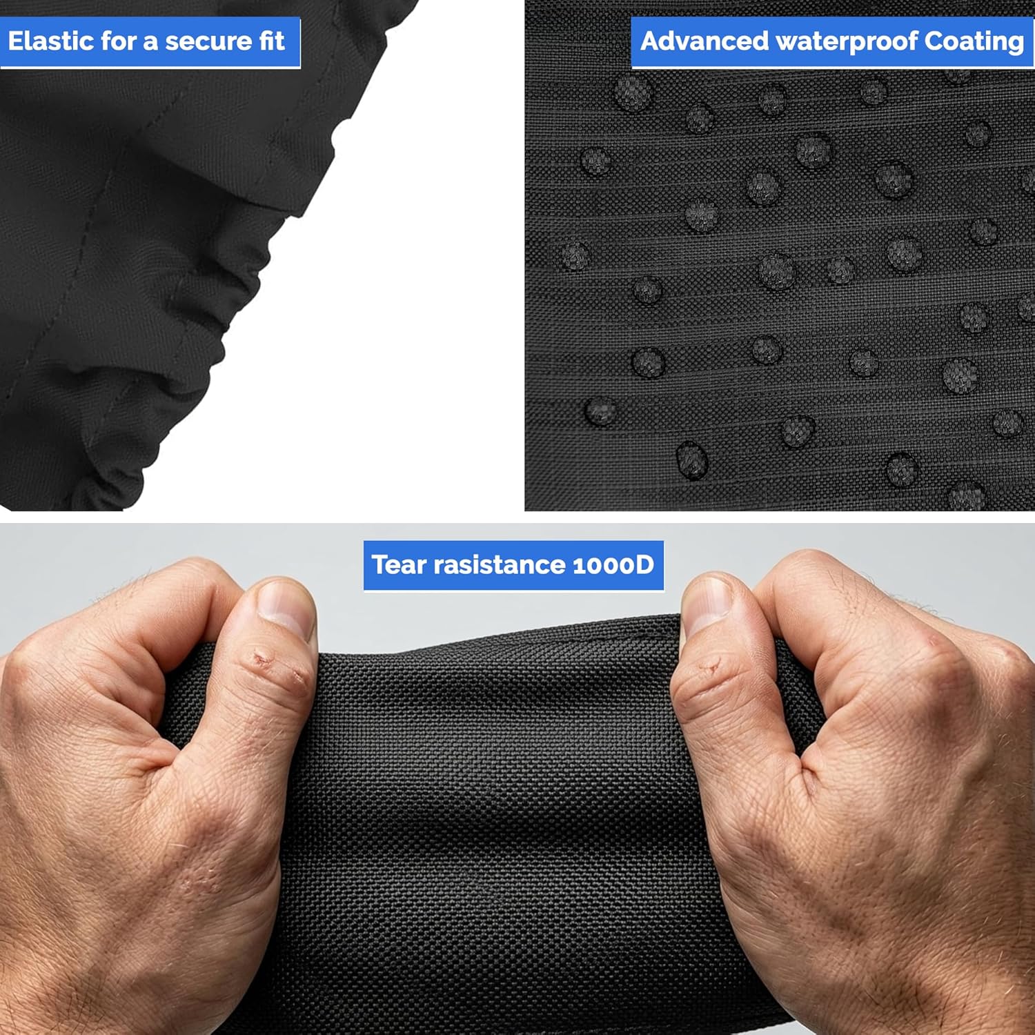 Covers & All Built-in Grill Side Burner Cover – 12 oz Heavy Duty Waterproof Outdoor BBQ Side-Grill Burner Protector with Air Vent & Elastic Fit (16 x 25 x 14 in, Black)