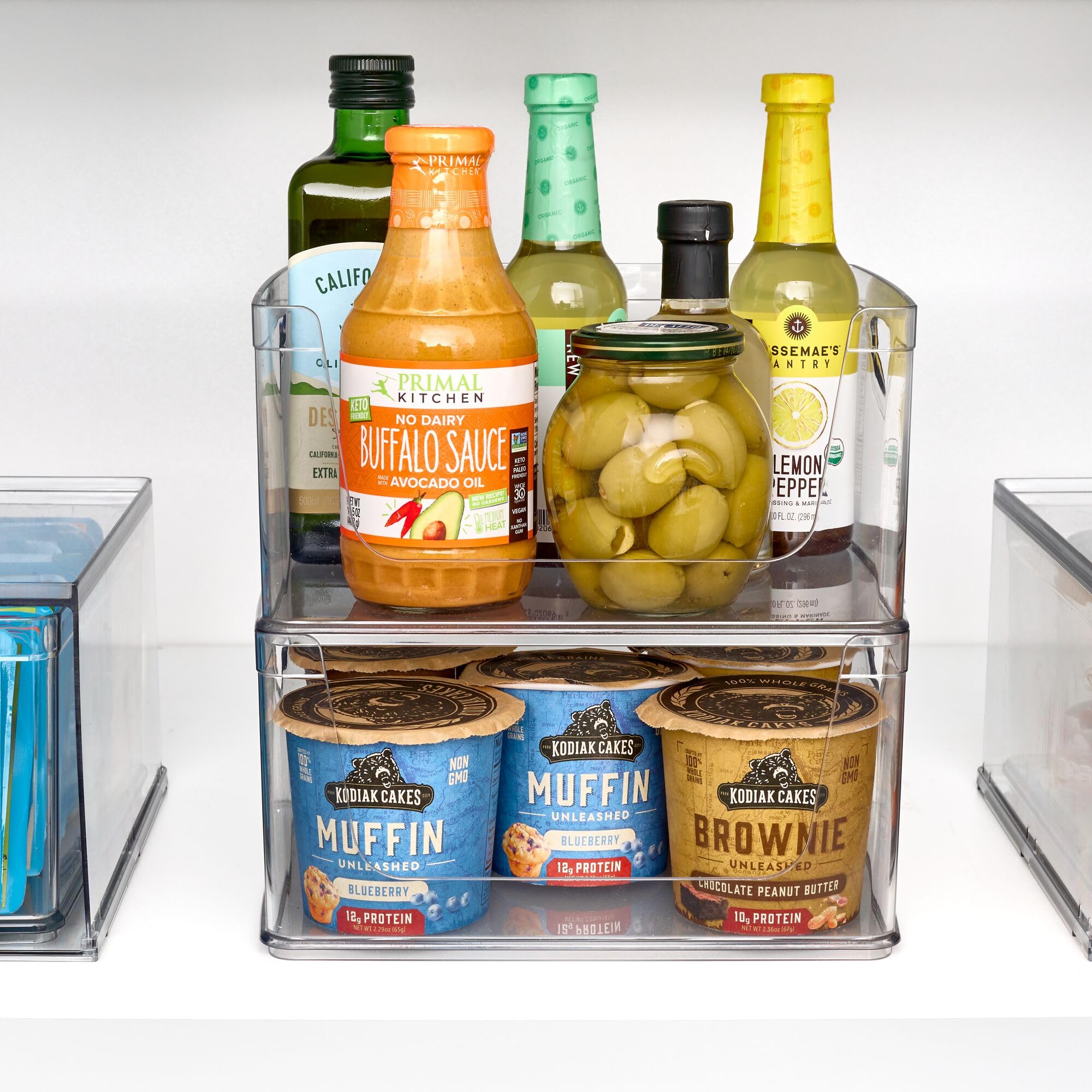 InterDesign IDesign Vorratsbehälter – 4-teilig, Stapelbar, Transparent, Für Küche & Kühlschrank