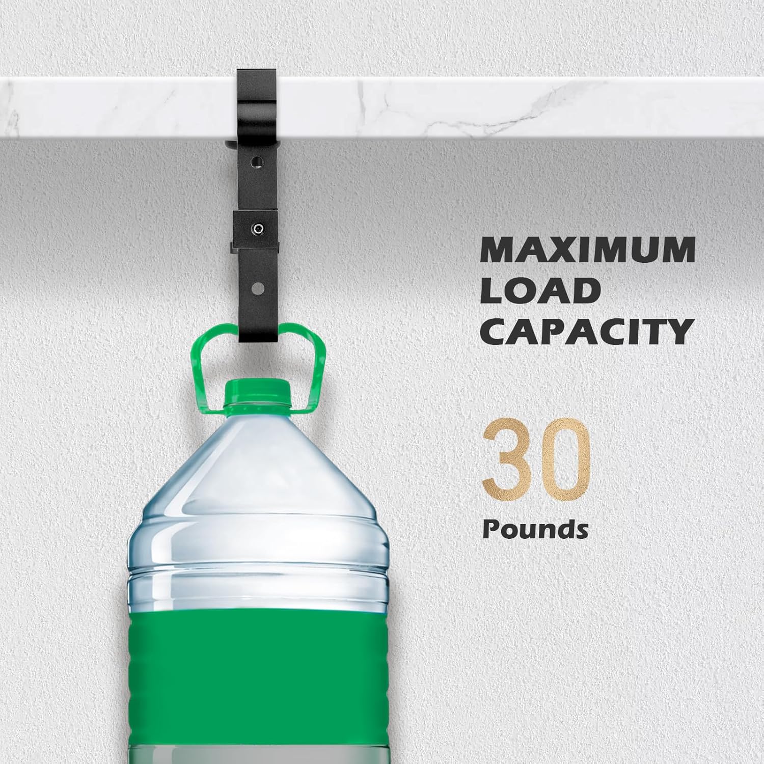 Stocking Hangers for Mantel,4 Pcs 2 in 1 Adjustable Fireplace Christmas Stocking Holder,No-Drill, Easy to Install Garland Hanger for Christmas Decorations,Fits 0.1”-3.5”Mantles(Black, 4)