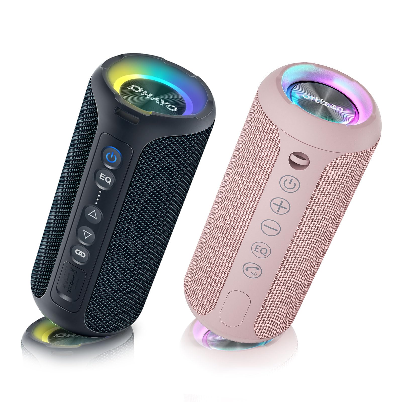 Ortizan X8 Pro 40W Bluetoothスピーカー LED防水 Amazon.com: Ortizan X8 Pro Navy & X10 Pink Portable