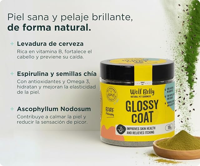 Foto 3 de 8 de Wolf Belly - Suplemento Pelo y Piel Perro 100% Natural (180 g)