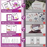 Vista 29 de WJPC 55 tarjetas, 106 tarjetas flash de alta frecuencia de primer grado, tarjetas de aprendizaje de fonética de primer grado para niños de 5, 6, 7