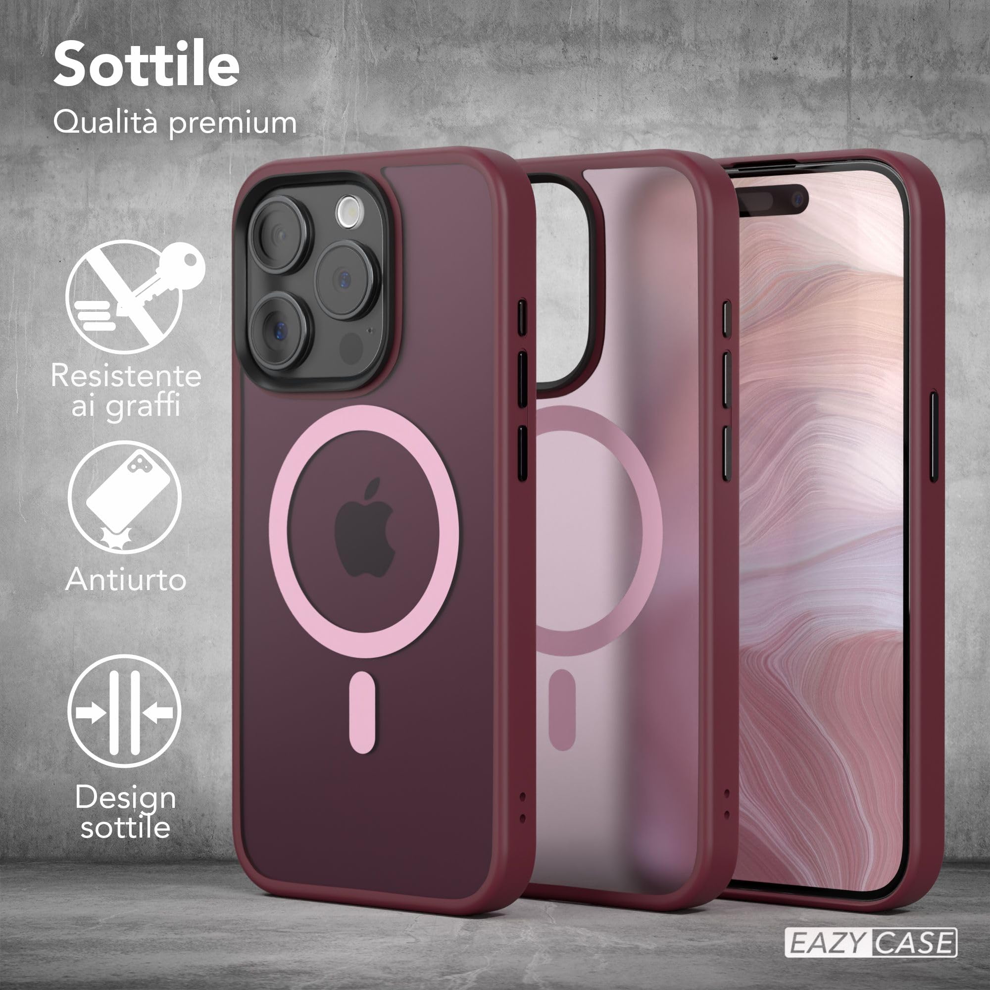 Custodia EAZY CASE Per IPhone 14 Pro Max – Antiurto, Compatibile Qi, Con Protezione Per Fotocamera (Verde Notte)
