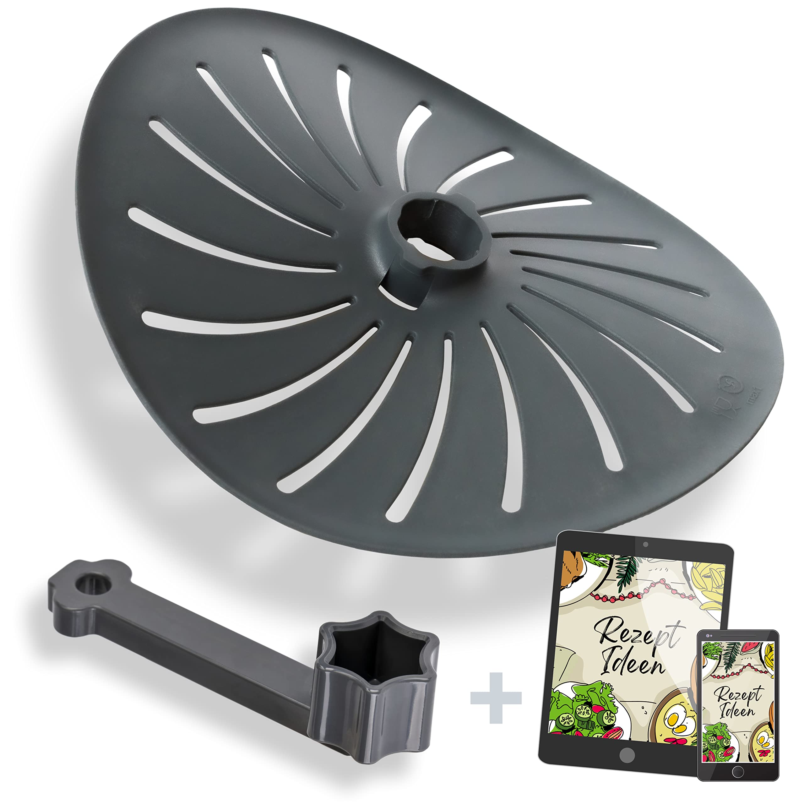 Messerabdeckung für Thermomix TM7 / TM6 / TM5 / TM31 + Teiglöser + eBook mit Tipps und Rezepten – Geschenk-Set