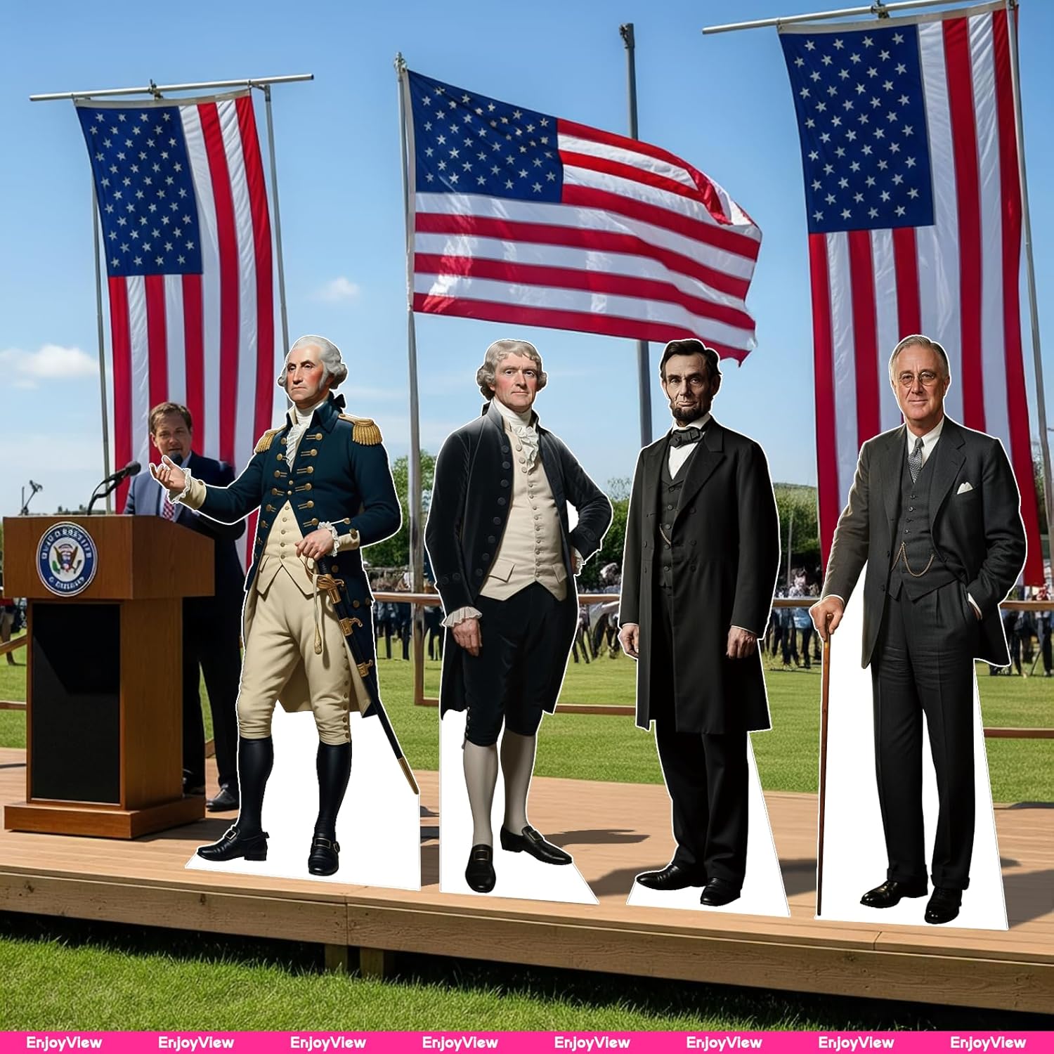 Life Size Cardboard Cutout Standee, George Washington 6ft Cut Out, Historical Figure Standup for Parties, Classroom, Museum, President's Day, and Events