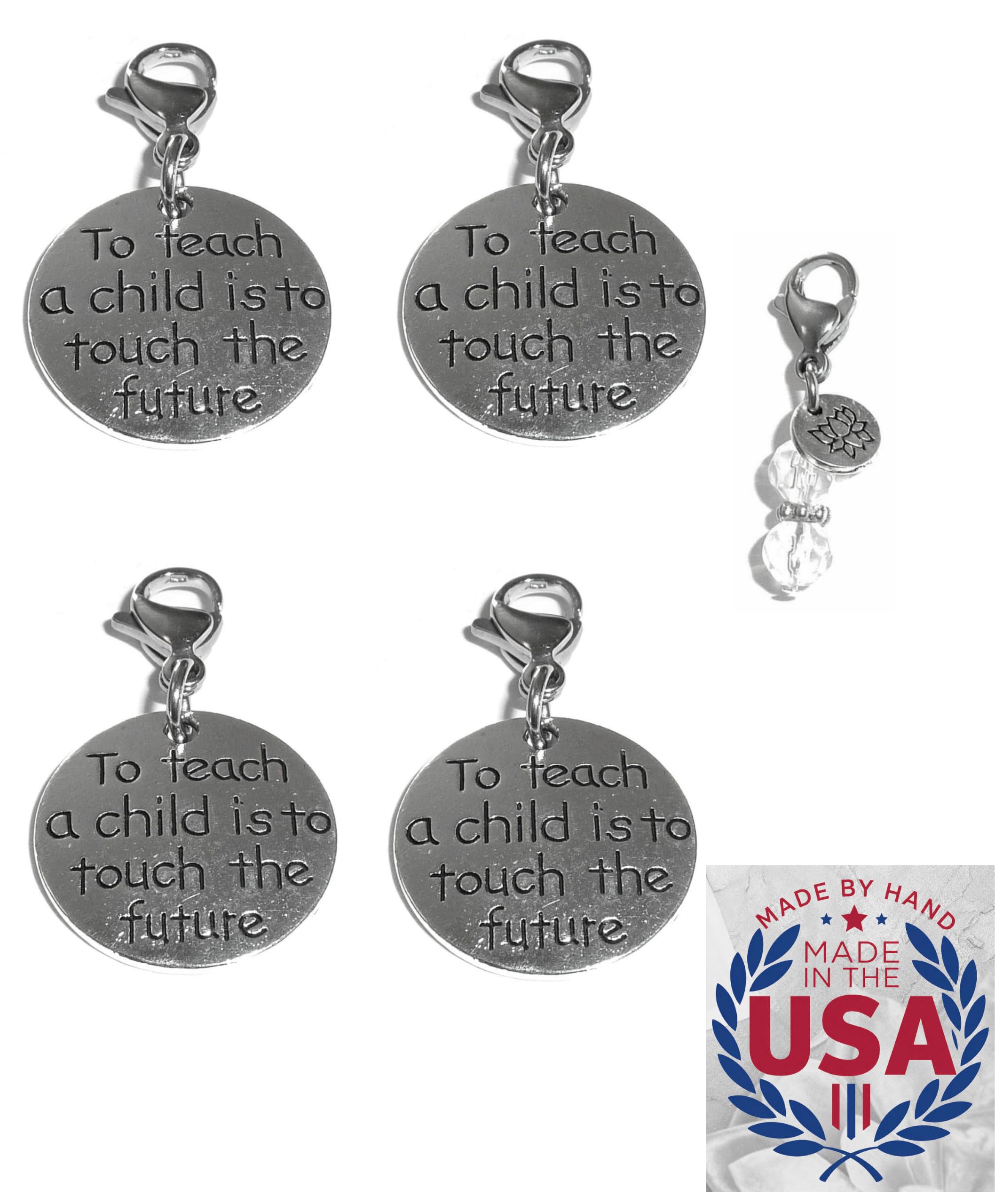 Hidden Hollow Beads 4 Clip On Charms for Purse, Handbag, Keychain, Zipper Pull, Backpack, Jewelry Accessory, USA