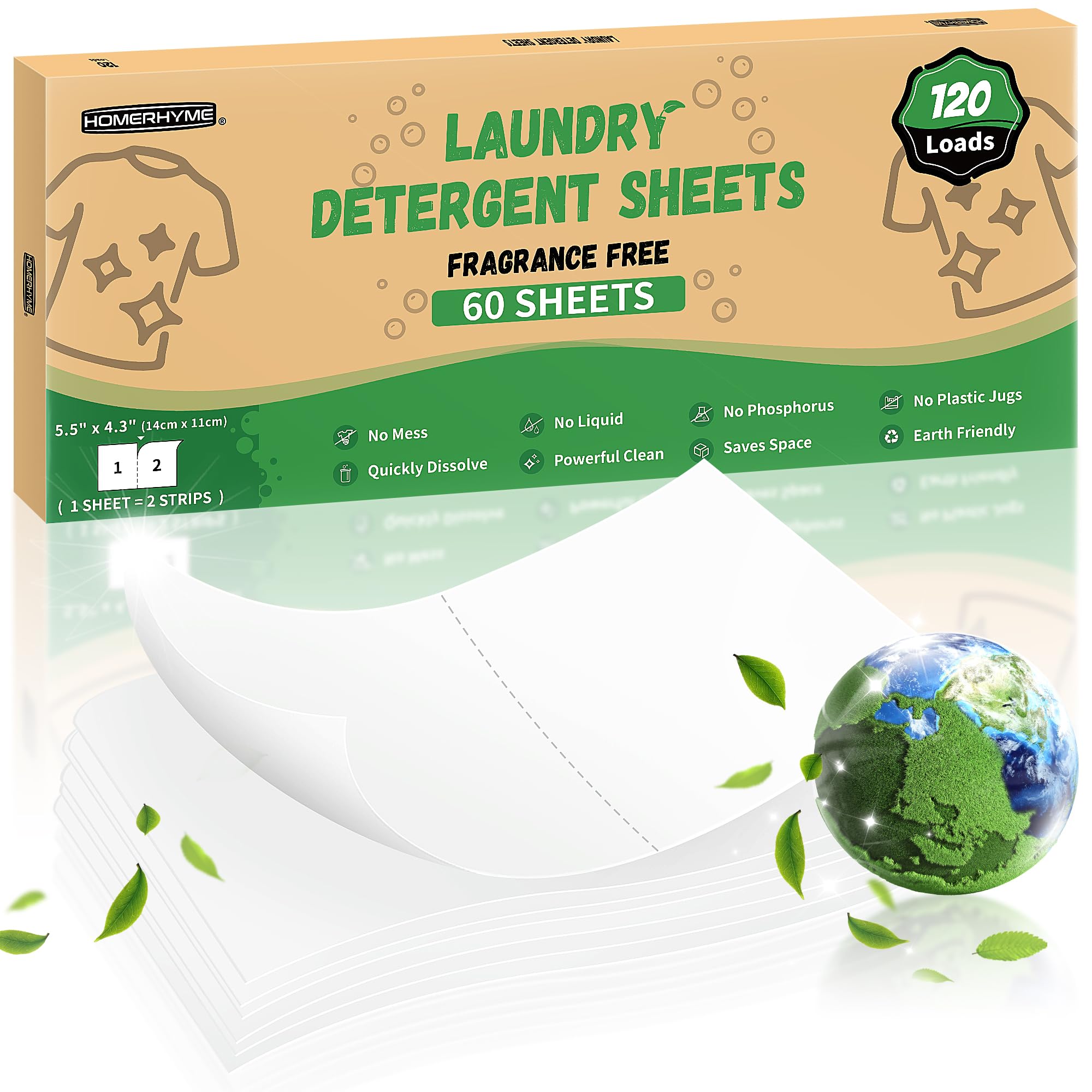 HOMERHYME Laundry Detergent Sheets